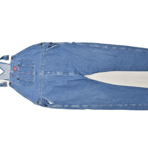 Men's Dickie's Bib Overalls Carpenter Denim Blue 100% Cotton Workwear 44x32